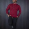 Buzo cuello medio hilo vinotinto