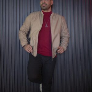 Chaqueta tipo piloto beige