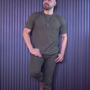Camiseta verde militar galleta