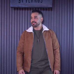 Chaqueta ovejera caqui