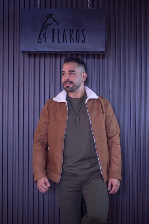 Chaqueta ovejera caqui