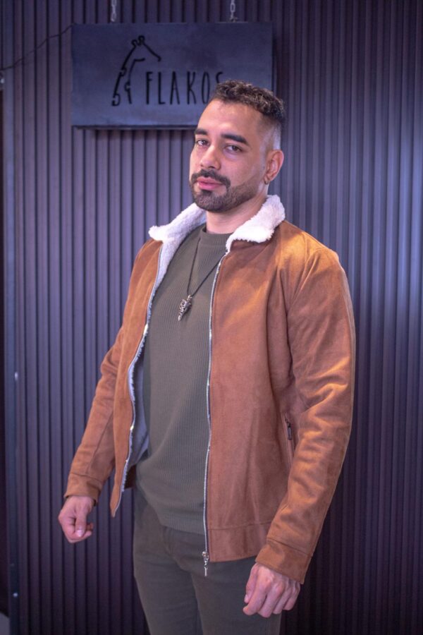Chaqueta ovejera caqui
