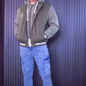 Cargo jeans azul medio