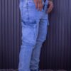Cargo jeans azul medio