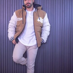 Chaqueta doble fax beige