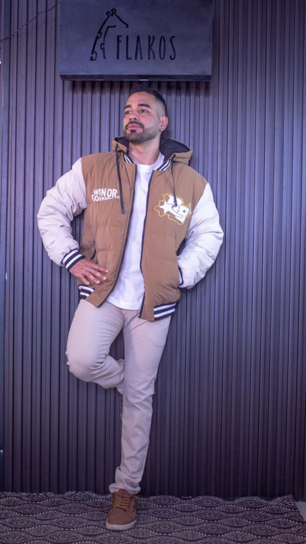 Chaqueta doble fax beige