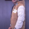 Chaqueta doble fax beige
