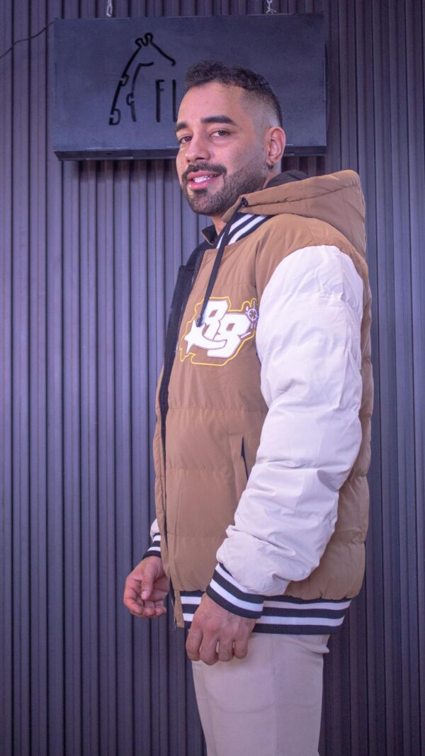 Chaqueta doble fax beige