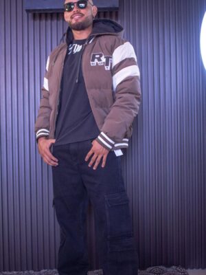 Chaqueta doble faz negra/café