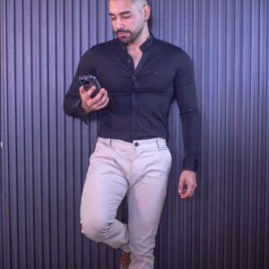 Pantalón dril galleta beige