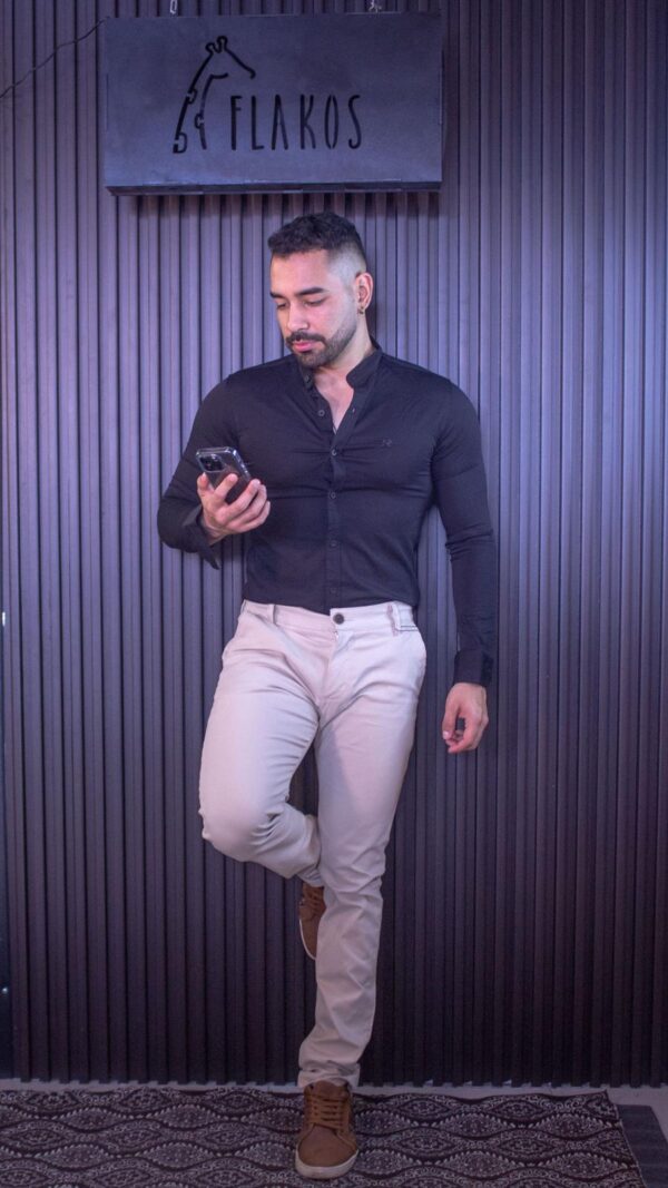 Pantalón dril galleta beige