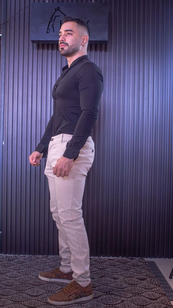 Pantalón dril galleta beige