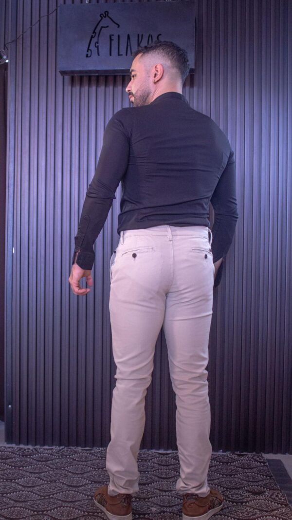 Pantalón dril galleta beige